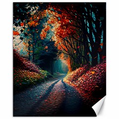 Forest Autumn Fall Painting Canvas 11  X 14  by 99art