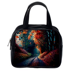 Forest Autumn Fall Painting Classic Handbag (one Side) by 99art