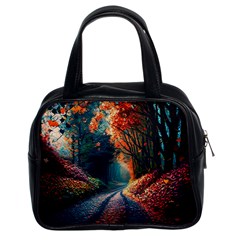 Forest Autumn Fall Painting Classic Handbag (two Sides) by 99art