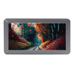 Forest Autumn Fall Painting Memory Card Reader (mini) by 99art