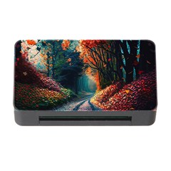 Forest Autumn Fall Painting Memory Card Reader With Cf by 99art