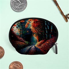 Forest Autumn Fall Painting Accessory Pouch (small) by 99art