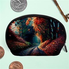 Forest Autumn Fall Painting Accessory Pouch (large) by 99art