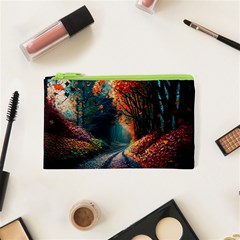 Forest Autumn Fall Painting Cosmetic Bag (xs) by 99art