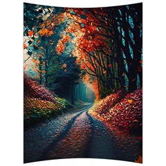 Forest Autumn Fall Painting Back Support Cushion by 99art