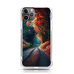 Forest Autumn Fall Painting Iphone 11 Pro 5 8 Inch Tpu Uv Print Case by 99art