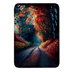 Forest Autumn Fall Painting Rectangular Glass Fridge Magnet (4 Pack)