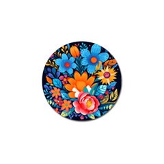 Flowers Bloom Spring Colorful Artwork Decoration Golf Ball Marker by 99art