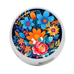 Flowers Bloom Spring Colorful Artwork Decoration 4-port Usb Hub (one Side) by 99art