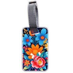 Flowers Bloom Spring Colorful Artwork Decoration Luggage Tag (two Sides) by 99art