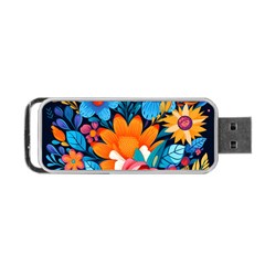 Flowers Bloom Spring Colorful Artwork Decoration Portable Usb Flash (one Side) by 99art