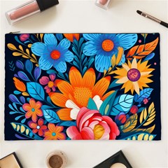 Flowers Bloom Spring Colorful Artwork Decoration Cosmetic Bag (xxl)