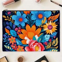 Flowers Bloom Spring Colorful Artwork Decoration Cosmetic Bag (xxxl) by 99art