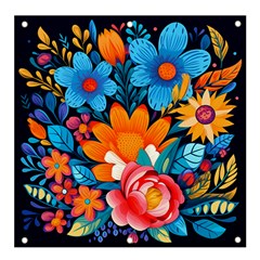 Flowers Bloom Spring Colorful Artwork Decoration Banner And Sign 4  X 4  by 99art