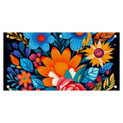 Flowers Bloom Spring Colorful Artwork Decoration Banner And Sign 6  X 3  by 99art