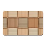 Wooden Wickerwork Texture Square Pattern Magnet (Rectangular) Front