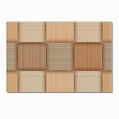 Wooden Wickerwork Texture Square Pattern Postcard 4 x 6  (pkg Of 10) by 99art