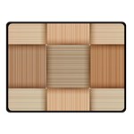 Wooden Wickerwork Texture Square Pattern Fleece Blanket (Small) 50 x40  Blanket Front