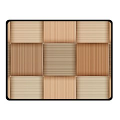 Wooden Wickerwork Texture Square Pattern Two Sides Fleece Blanket (small) by 99art