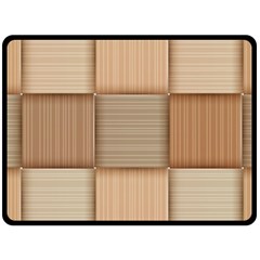 Wooden Wickerwork Texture Square Pattern Two Sides Fleece Blanket (large) by 99art