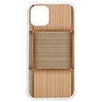 Wooden Wickerwork Texture Square Pattern iPhone 12/12 Pro TPU UV Print Case Front