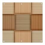 Wooden Wickerwork Texture Square Pattern Banner and Sign 3  x 3  Front