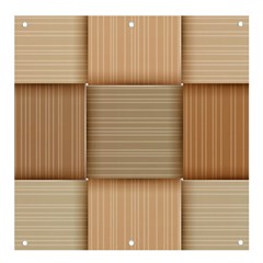 Wooden Wickerwork Texture Square Pattern Banner And Sign 4  X 4  by 99art