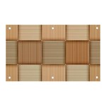 Wooden Wickerwork Texture Square Pattern Banner and Sign 5  x 3  Front