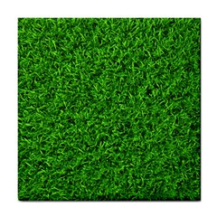 Green Grass Texture Summer Tile Coaster by 99art