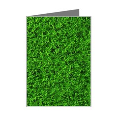 Green Grass Texture Summer Mini Greeting Card by 99art