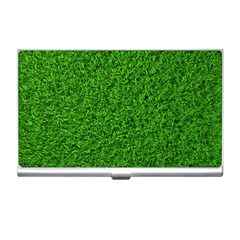 Green Grass Texture Summer Business Card Holder by 99art