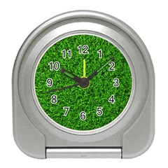 Green Grass Texture Summer Travel Alarm Clock by 99art