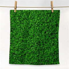 Green Grass Texture Summer Face Towel by 99art