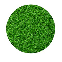 Green Grass Texture Summer Mini Round Pill Box by 99art