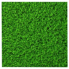 Green Grass Texture Summer Wooden Puzzle Square by 99art