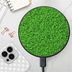 Green Grass Texture Summer Wireless Fast Charger(black) by 99art