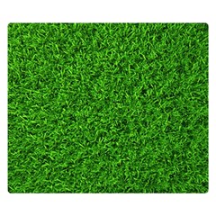 Green Grass Texture Summer Premium Plush Fleece Blanket (small) by 99art