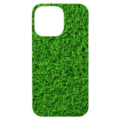 Green Grass Texture Summer Iphone 14 Pro Max Black Uv Print Case by 99art