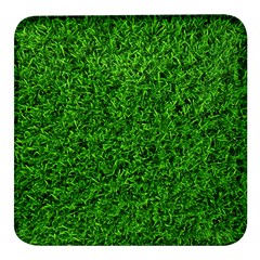 Green Grass Texture Summer Square Glass Fridge Magnet (4 Pack)