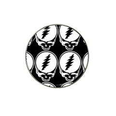 Black And White Deadhead Grateful Dead Steal Your Face Pattern Hat Clip Ball Marker by 99art