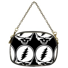 Black And White Deadhead Grateful Dead Steal Your Face Pattern Chain Purse (two Sides) by 99art