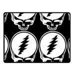 Black And White Deadhead Grateful Dead Steal Your Face Pattern Fleece Blanket (Small) 50 x40  Blanket Front