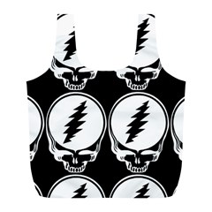 Black And White Deadhead Grateful Dead Steal Your Face Pattern Full Print Recycle Bag (l) by 99art