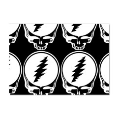 Black And White Deadhead Grateful Dead Steal Your Face Pattern Crystal Sticker (a4) by 99art