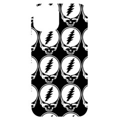 Black And White Deadhead Grateful Dead Steal Your Face Pattern Iphone 14 Black Uv Print Case by 99art