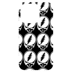 Black And White Deadhead Grateful Dead Steal Your Face Pattern Iphone 14 Pro Black Uv Print Case by 99art