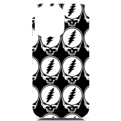 Black And White Deadhead Grateful Dead Steal Your Face Pattern Iphone 14 Pro Max Black Uv Print Case by 99art