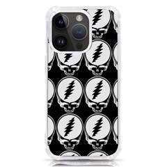 Black And White Deadhead Grateful Dead Steal Your Face Pattern Iphone 14 Pro Tpu Uv Print Case