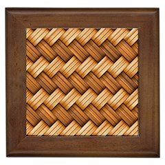 Wooden Weaving Texture Framed Tile by 99art