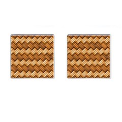 Wooden Weaving Texture Cufflinks (square) by 99art